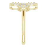 14K Yellow Gold 1/2 CTW Natural Diamond Clover Ring
