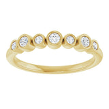 14K Yellow 1/5 CTW Natural Diamond Bezel-Set Ring