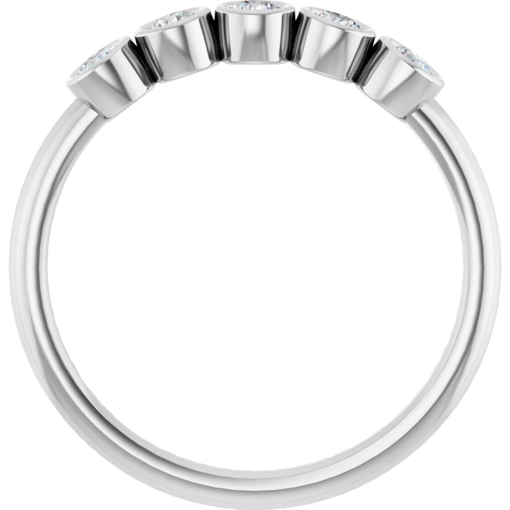 14K White Gold 1/3 CTW Natural Diamond Five-Stone Ring