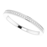 14K White Gold Stackable Bead Ring