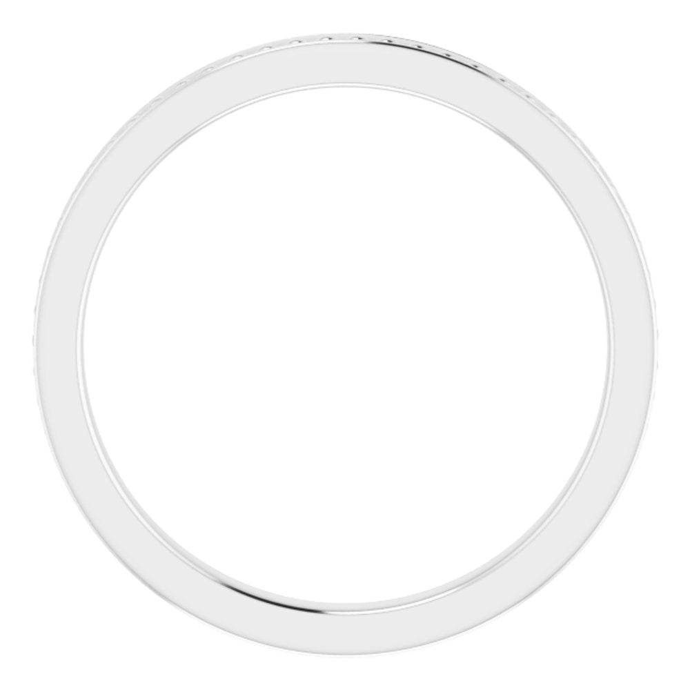 14K White Gold Stackable Bead Ring