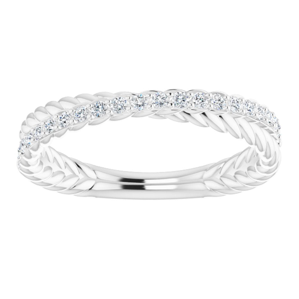 14K White 1/5 CTW Natural Diamond Anniversary Band