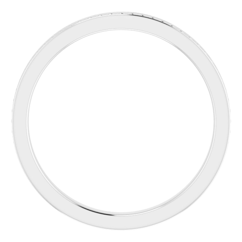 14K White Gold Stackable Bead Ring