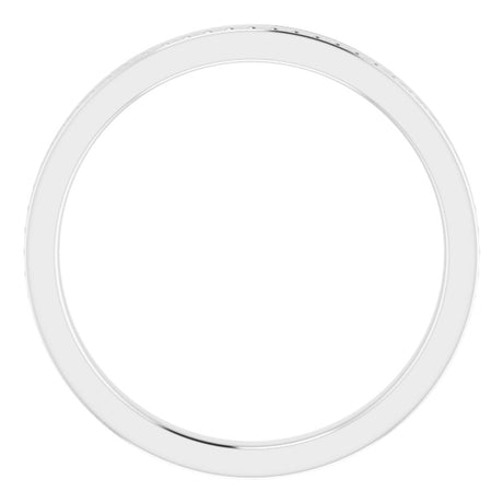 14K White Gold Stackable Bead Ring