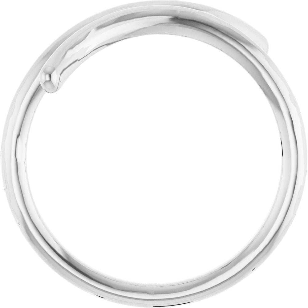 14K White Bypass Ring