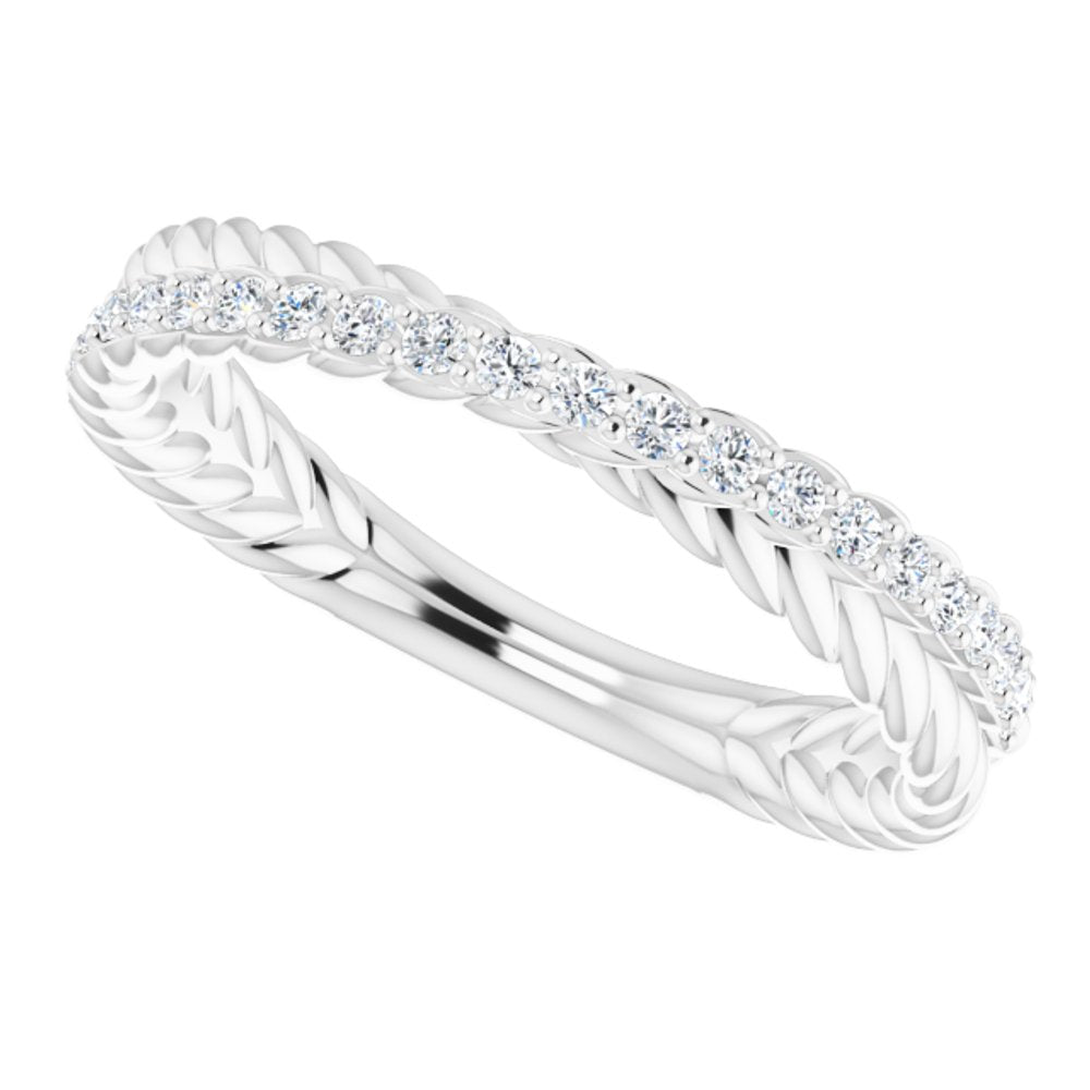 14K White 1/5 CTW Natural Diamond Anniversary Band