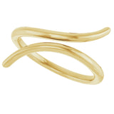 14K Yellow Bypass Ring