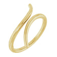 14K Yellow Bypass Ring