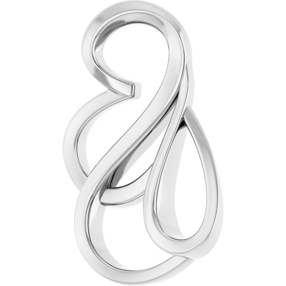 Sterling Silver Freeform Slide Pendant