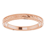 10K Rose Gold Vintage-Inspired Band