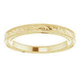 14K Yellow Gold Vintage-Inspired Band