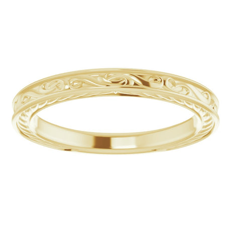 10K Yellow Gold Vintage-Inspired Universal Band