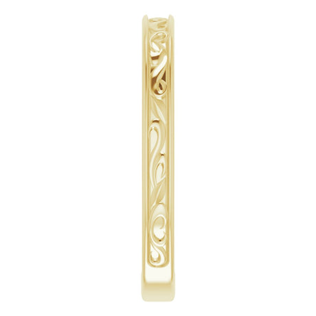 10K Yellow Gold 2.5 mm Vintage-Inspired Universal Band
