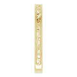 14K Yellow Gold Vintage-Inspired Band