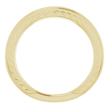 14K Yellow Gold Vintage-Inspired Band