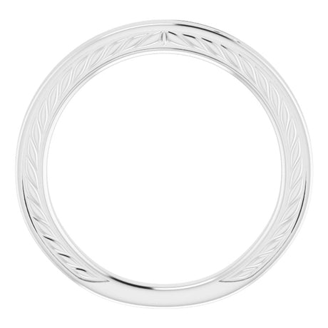 10K White Gold Vintage-Inspired Band