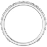 Platinum 2.5 mm Milgrain Sculptural Comfort-Fit Band