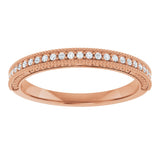 14K Rose 1/10 CTW Natural Diamond Anniversary Band