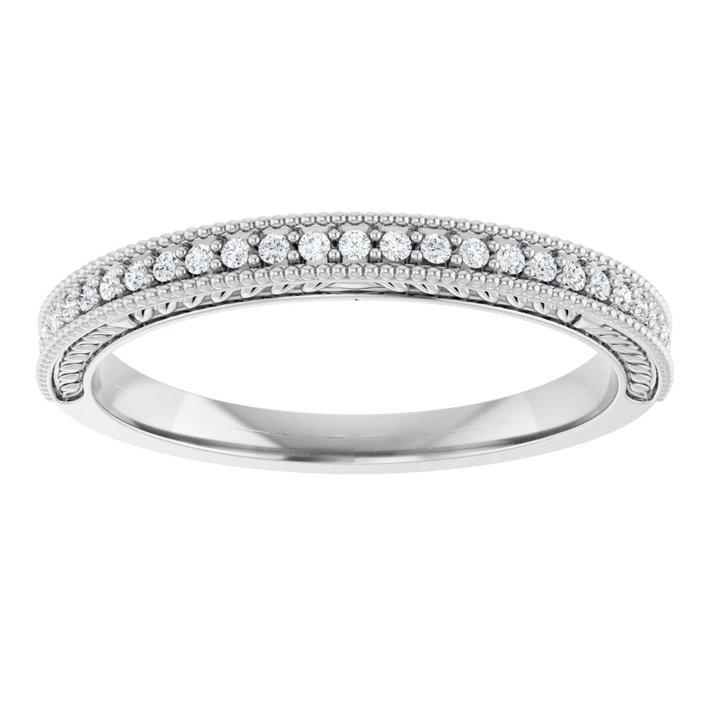 14K White 1/10 CTW Natural Diamond Anniversary Band