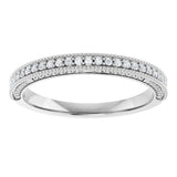 14K White 1/10 CTW Natural Diamond Anniversary Band