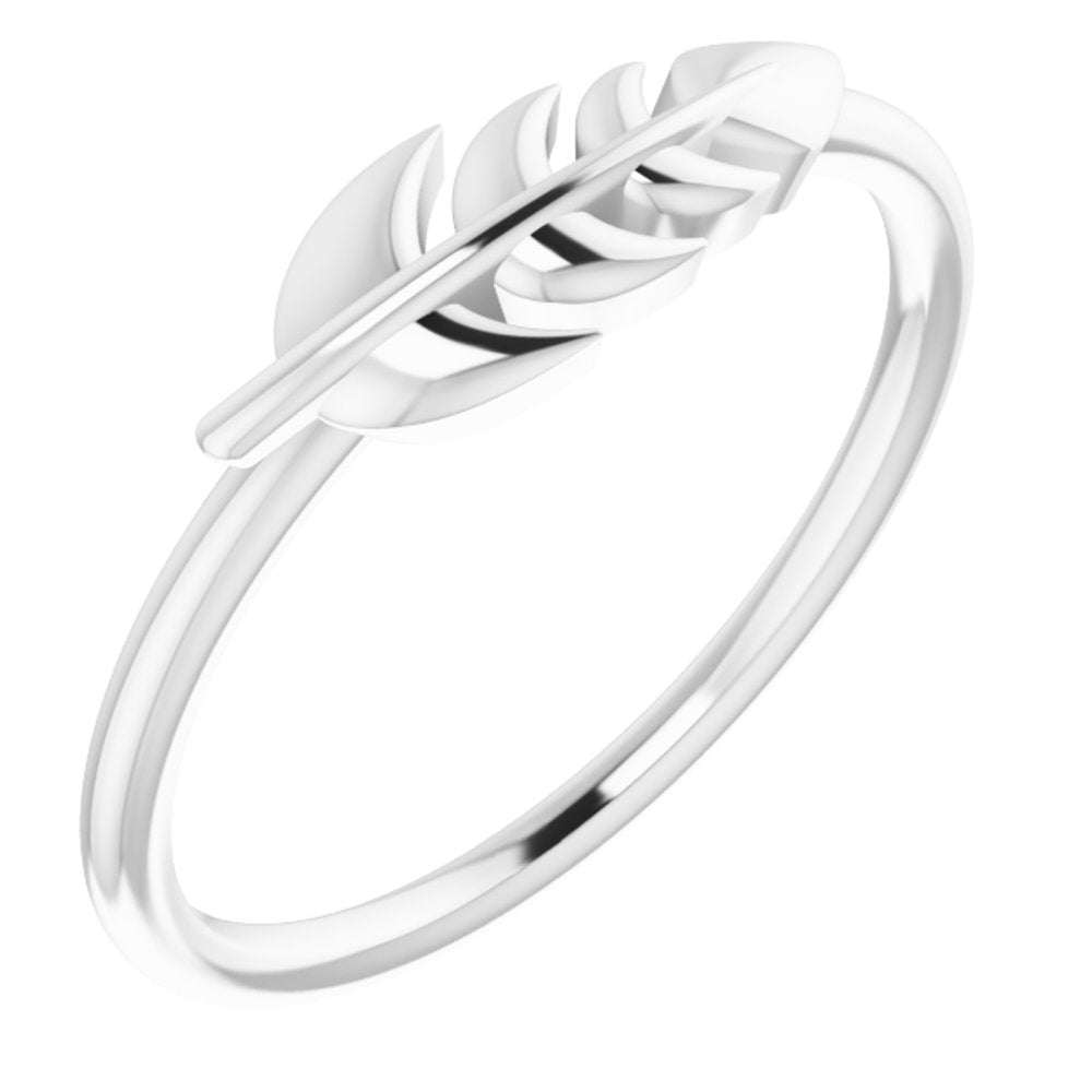 Sterling Silver Leaf Ring