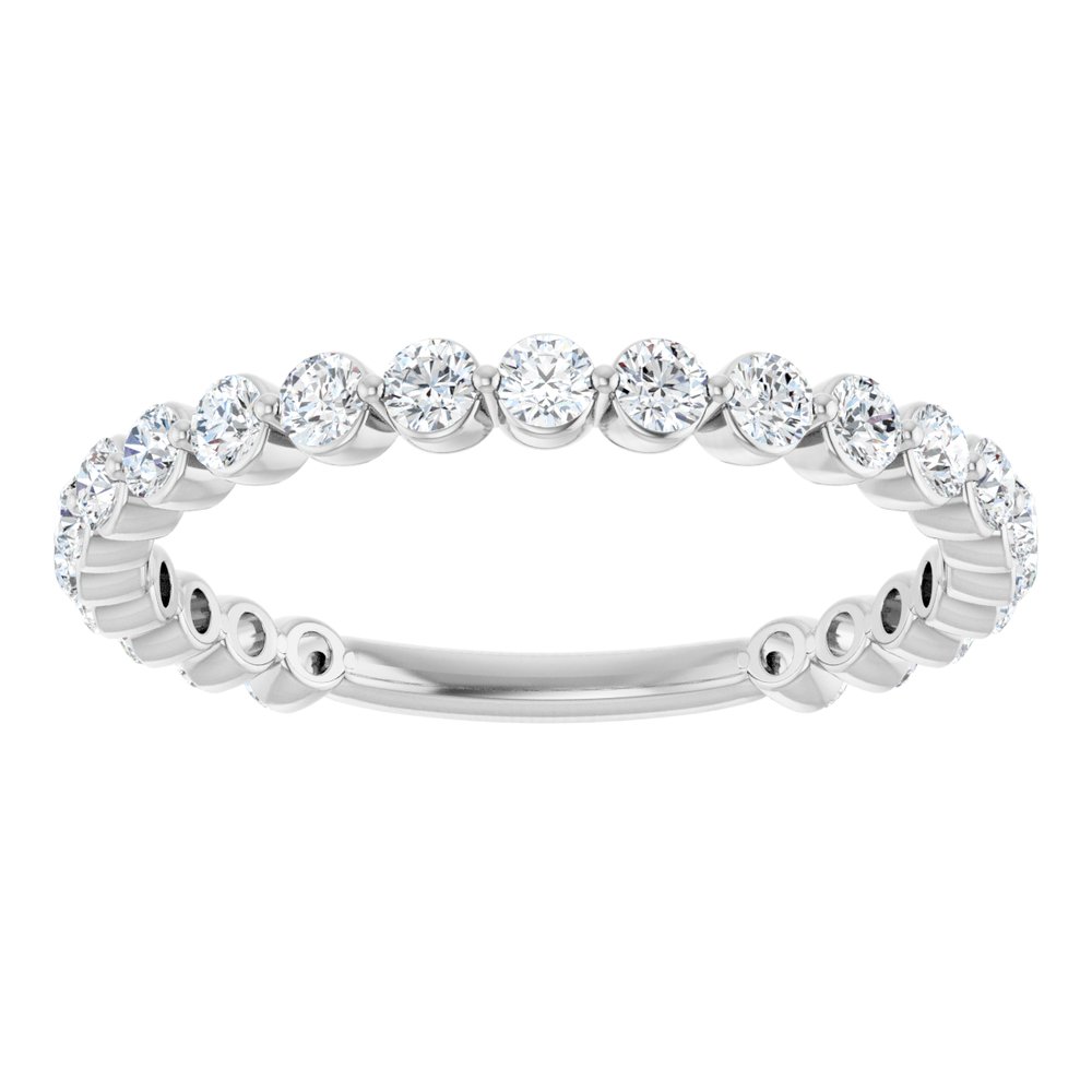 14K White 3/4 CTW Lab-Grown Diamond Anniversary Band