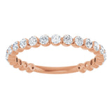 14K Rose 3/4 CTW Lab-Grown Diamond Anniversary Band