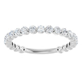 14K White 3/4 CTW Lab-Grown Diamond Anniversary Band