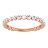 14K Rose 3/4 CTW Lab-Grown Diamond Anniversary Band
