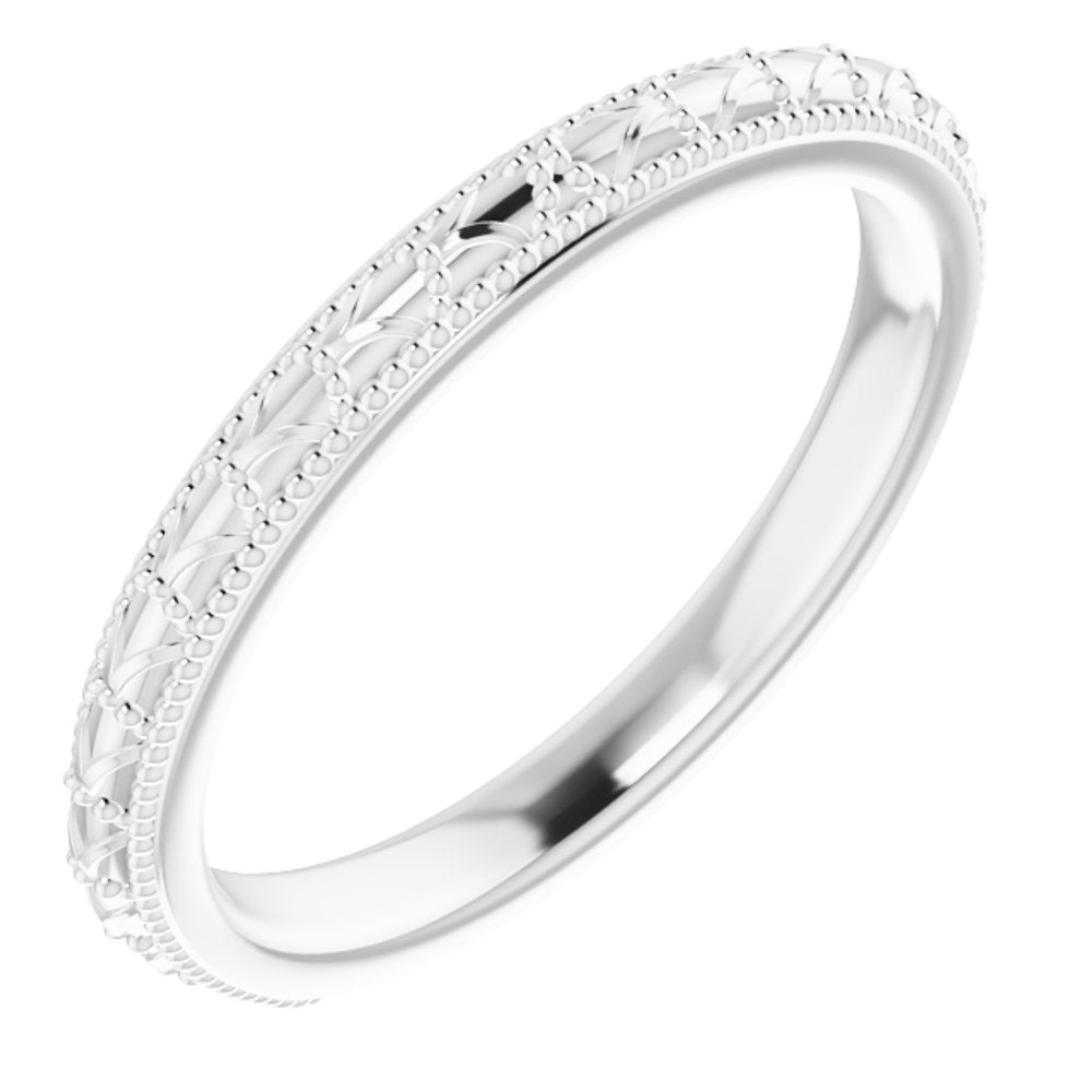 Platinum Vintage-Inspired Band