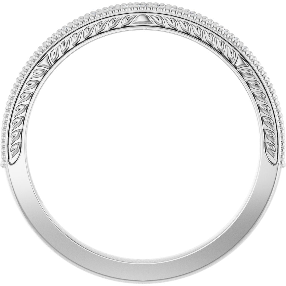 14K White 1/10 CTW Natural Diamond Anniversary Band