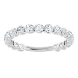14K White 1 1/6 CTW Natural Diamond Anniversary Band