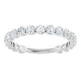 14K White 1 1/6 CTW Natural Diamond Anniversary Band