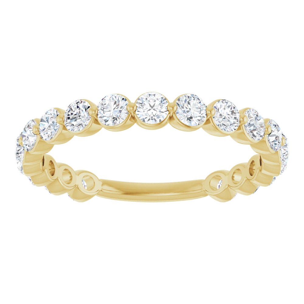 14K Yellow 1 1/6 CTW Natural Diamond Anniversary Band