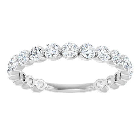 Platinum 1 1/6 CTW Natural Diamond Anniversary Band