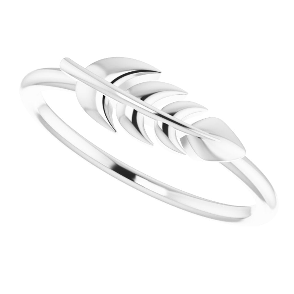 Sterling Silver Leaf Ring