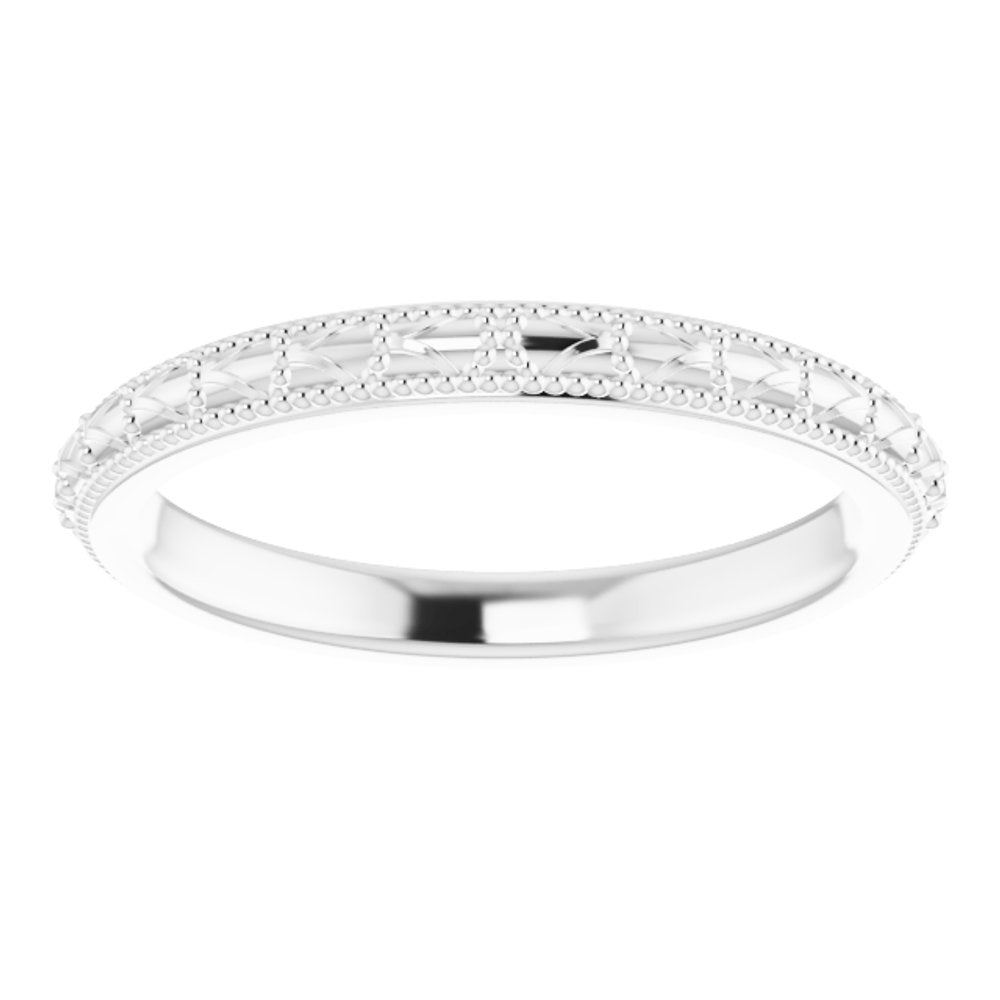 Platinum Vintage-Inspired Band