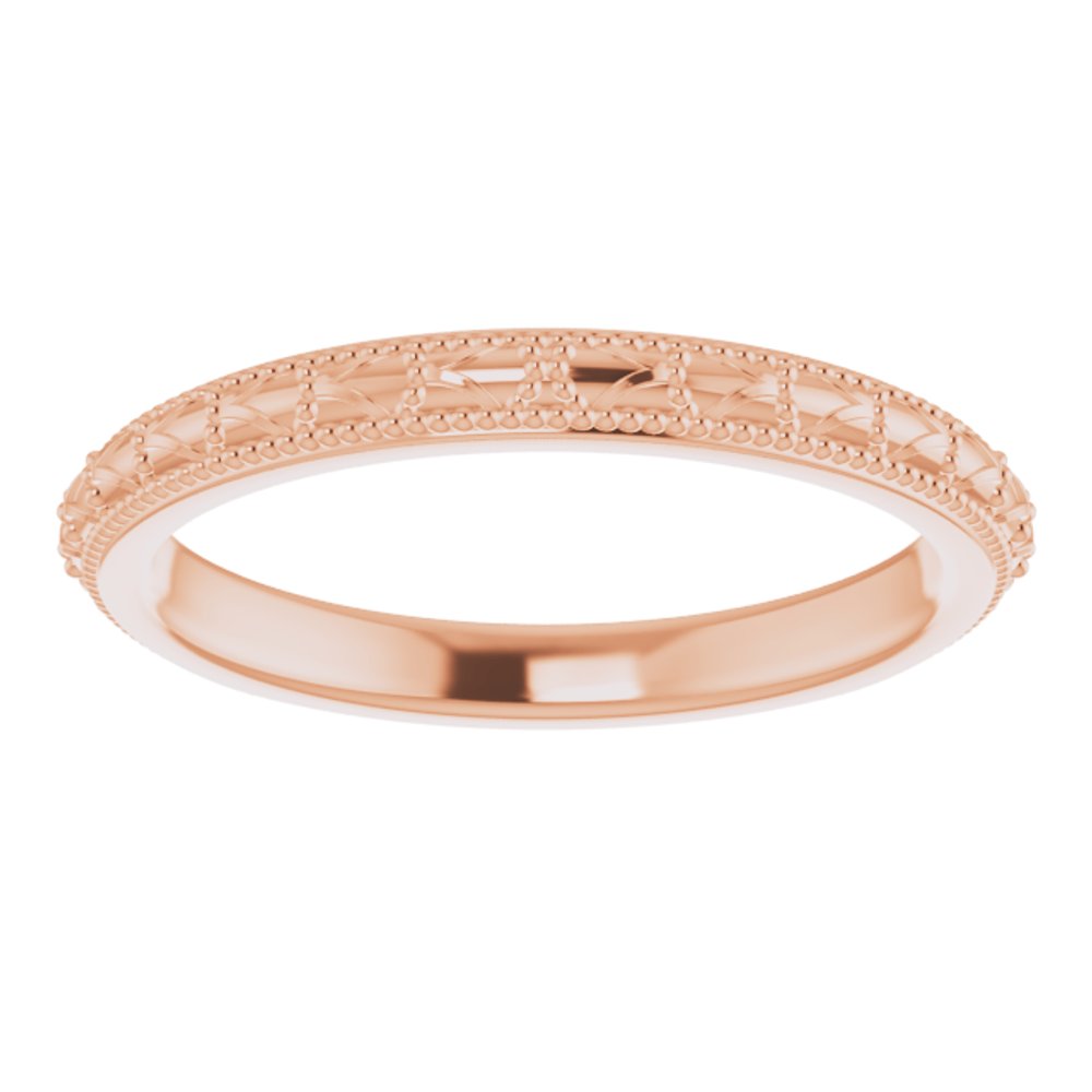 14K Rose Vintage-Inspired Band