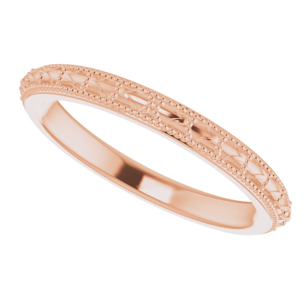 14K Rose Vintage-Inspired Band