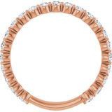 14K Rose 3/4 CTW Lab-Grown Diamond Anniversary Band