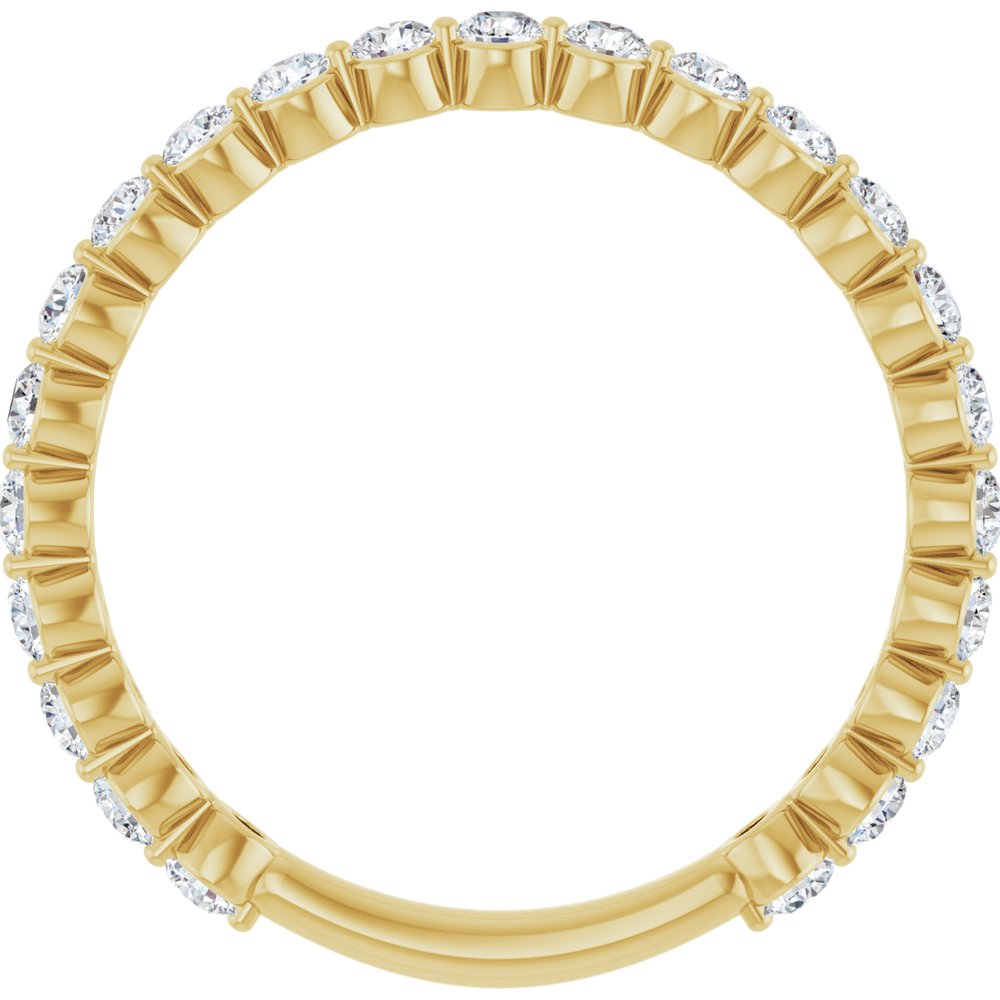 14K Yellow 3/4 CTW Lab-Grown Diamond Anniversary Band