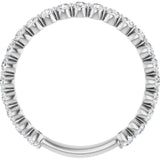 14K White 3/4 CTW Lab-Grown Diamond Anniversary Band