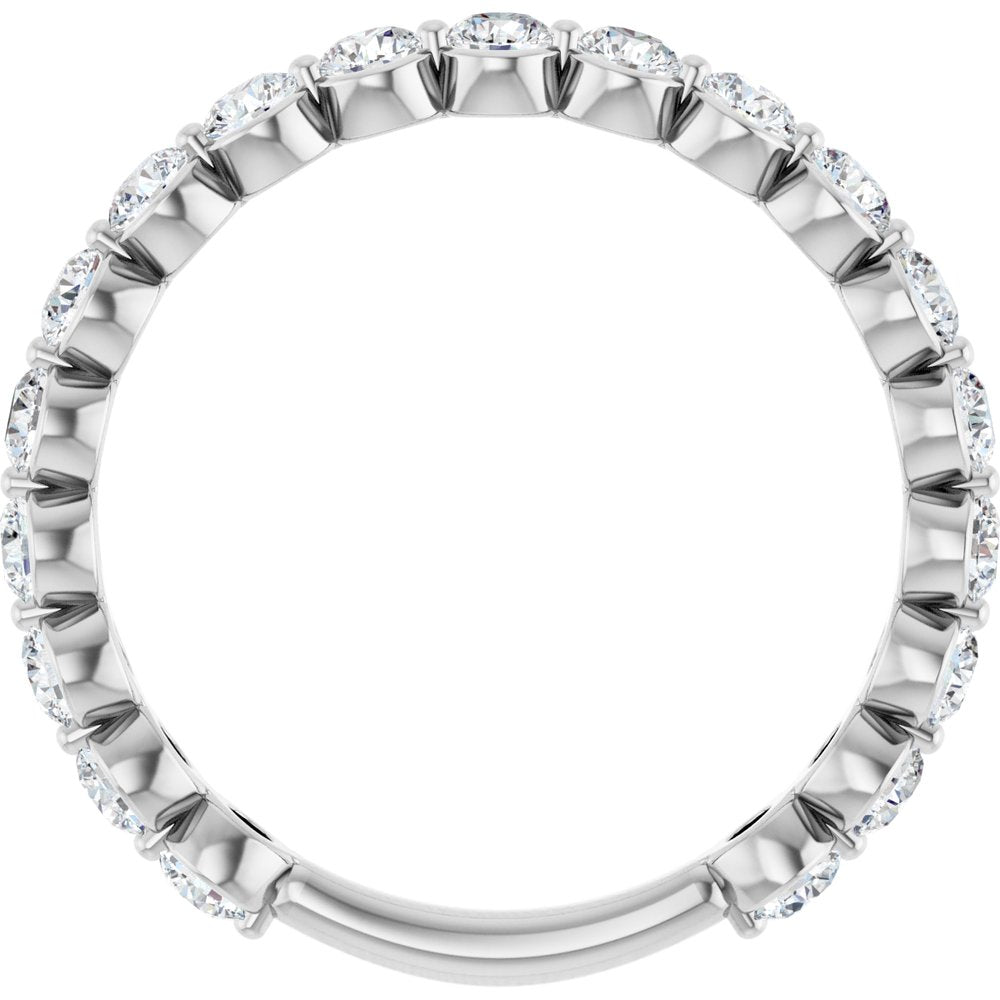 14K White 1 1/6 CTW Lab-Grown Diamond Anniversary Band