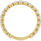 14K Yellow 1 1/6 CTW Natural Diamond Anniversary Band