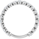 14K White 1 1/6 CTW Natural Diamond Anniversary Band