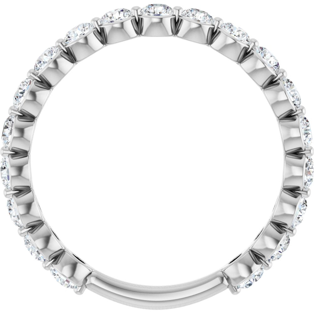 14K White 1 1/6 CTW Natural Diamond Anniversary Band