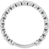 14K White 1 1/6 CTW Natural Diamond Anniversary Band