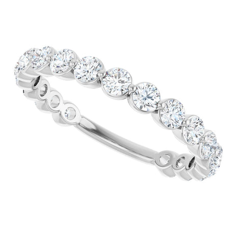 Platinum 1 1/6 CTW Natural Diamond Anniversary Band