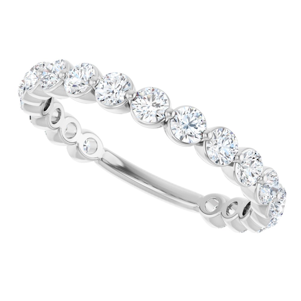 14K White 1 1/6 CTW Lab-Grown Diamond Anniversary Band