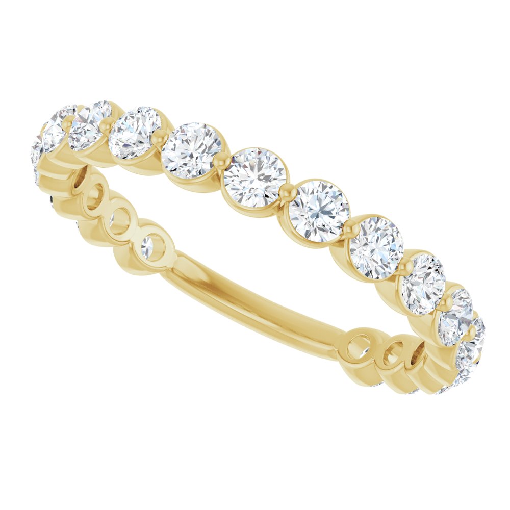 14K Yellow 1 1/6 CTW Natural Diamond Anniversary Band